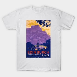 Edinburgh, Scotland - Vintage Travel Poster Design T-Shirt